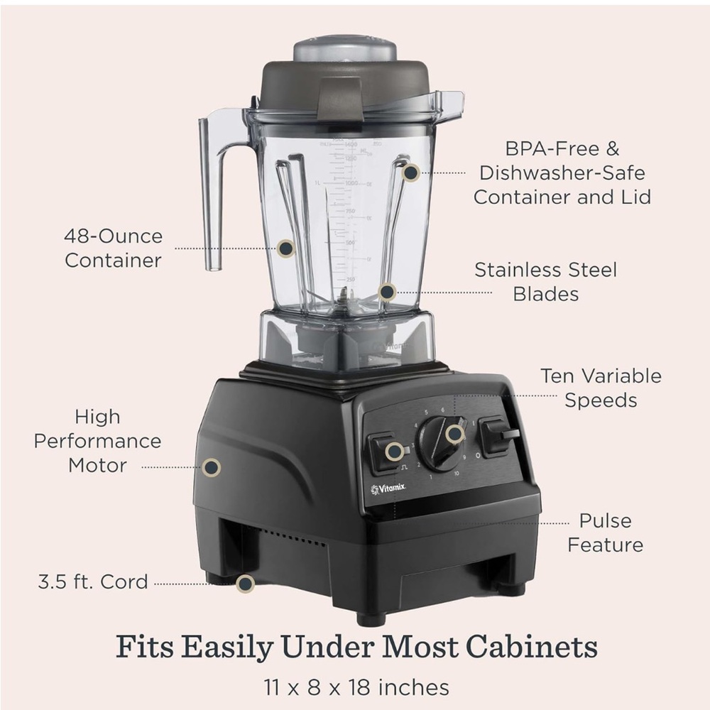 NEW VITAMIX 48 Oz Blender Container + Tamper - Picture 3 of 16